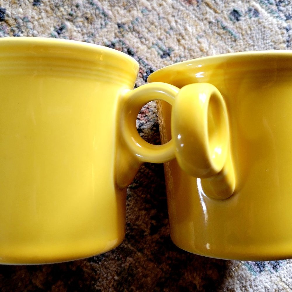 2 Fiestaware Yellow 8oz Mugs